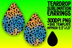 Bold Gradient Leopard Teardrop Earring Wrap PNG Product Image 1
