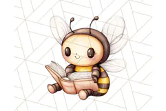 Adorable Bee Clipart PNG, Kawaii Bumblebee Illustrations Product Image 4