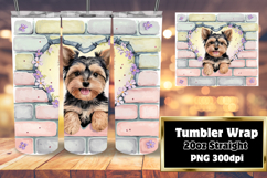 Colorful 20oz Tumbler Template , Cute Dog Product Image 1