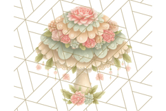 Dreamy Patterned Mushroom Clipart PNG, Forest Elements Png Product Image 4