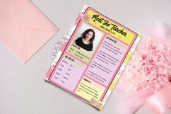 Editable Canva Meet the Teacher Flyer | Cute School Template Product Image 3
