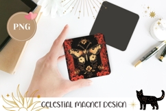 Celestial Butterfly Magnet Template, Gothic Moth Magnet Product Image 1