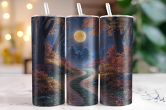 Halloween Moon Tumbler Wrap | Sublimation | Tumblers Product Image 1