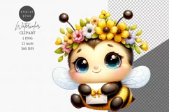 Cute Animals Clipart, Bee clipart, Love letter Product Image 1