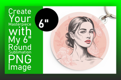 Vibrant Round Design Car Coaster PNG , Beauty Woman Product Image 1