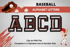 Baseball Doodle Alphabet Sport Letters Hand Draw _B145 Product Image 1