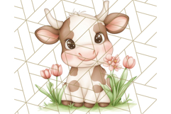 Cute Animals with Tulips PNG, Spring Flower Clipart Download Product Image 4