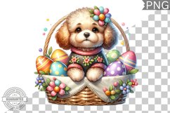Easter Dog Sublimation - Easter Clipart PNG Design Product Image 1