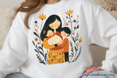Mothers Day Folk Art Sublimation PNG Product Image 1
