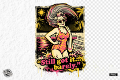 Funny Summer Grandma PNG Illustration Product Image 1