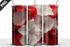 3D Flowers Tumbler Wrap | Sublimation Design | Tumble PNG Product Image 5