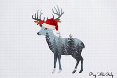 Double Exposure Christmas Sublimation Clipart PNG Product Image 1