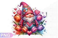 Spring Gnome Clipart - Gnome sublimation PNG Design Product Image 1