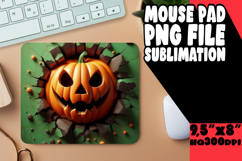 Whimsical Desk Pad Sublimation, 3D Pumpkin Product Image 1