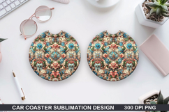 Car Coaster Sublimation| Valentine Coaster PNG Product Image 1
