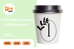 Textured Botanical Monogram Product Image 1