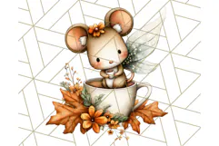 Fall Fairy Animal Clipart PNG, Woodland Creatures With Wings Product Image 4