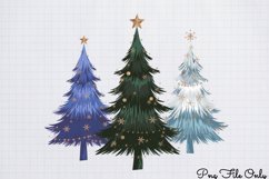 Winter Christmas Tree Sublimation PNG Product Image 1
