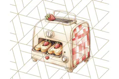 Cottagecore Strawberry Kitchen PNG Clipart, Retro Fruit Png Product Image 4