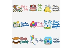 Summer Planner Stickers Clipart PNG, 30 Summer Bucket List Product Image 4