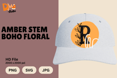 Amber Stem Boho Floral Monogram Product Image 1