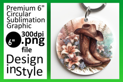 Gorgeous Keychain Circle Design PNG , Western Product Image 1