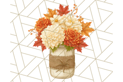 Fall Mason Jar Flowers PNG Clipart Product Image 4