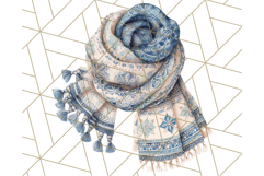 Watercolor Winter Hats and Scarves Clipart PNG Product Image 4
