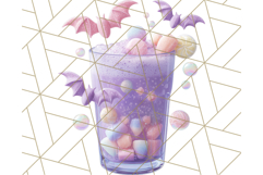 Halloween Drink Clipart PNG, Spooky Cute Beverage Art Product Image 4