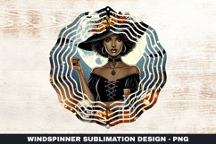 Halloween Witch Wind Spinner Sublimation Design Product Image 1