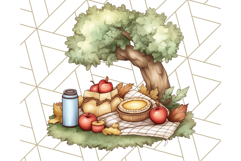 Fall Dinosaur PNG Clipart with Autumn Elements, Cute Dino Product Image 4