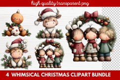 Whimsical Christmas Clipart | Cute Festive Holiday PNG Product Image 1