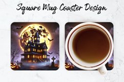 Halloween House Mug coaster | Coaster | Sublimation Design Product Image 1