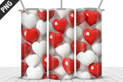 Valentines Love Skinny Tumbler PNG Wrap| Valentines Tumbler Product Image 5