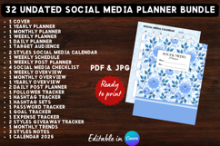 32in1 Printable Social Media Planner Template Bundle 5 Product Image 1