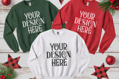 Christmas Family Matching Group T-Shirt Mockups | Holiday Fl Product Image 1