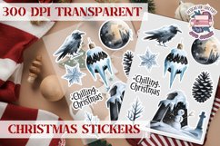 Christmas Sticker Sheet Gothic Dark Winter Holiday PNG Product Image 1