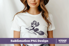 Vintage Funny Sarcastic Pin-Up Halloween Witch PNG DTF Product Image 2