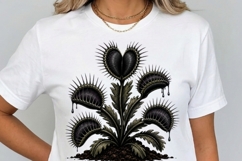 Gothic Venus Flytrap Clipart PNG, Dark Botanical Carnivorous Product Image 5