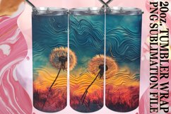 Retro Floral Paradise Tumbler Wrap - Nostalgic Bliss Product Image 1
