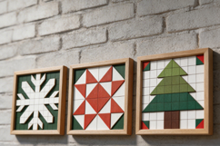 Christmas Quilt Block LaserCut Patterns Wood Wall Art Bundle Product Image 7