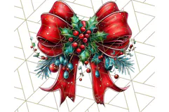 Bright Shiny Christmas Bows PNG Clipart, Winter Holiday Png Product Image 4