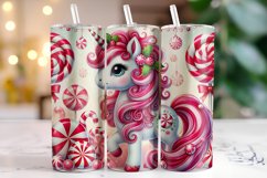 Christmas Unicorn Tumbler Wrap | Christmas | Sublimation Product Image 1