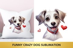valentine Dog Sublimation, cute Dog Clipart Product Image 1