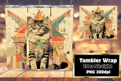 Mystical Cat Realm 20oz Tumbler Wrap Design Product Image 1