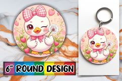 Whimsical Circle Ornaments Design, Cute Goose Product Image 1