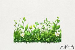 Watercolor Grass Borders Clipart PNG Product Image 1