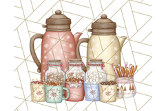 Christmas Sweet Shoppe Clipart PNG, Pastel Bakery Art Product Image 4