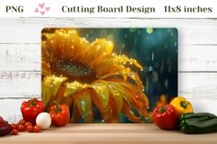 Sunflowers Cutting Board Design, 3D Sunflowers Sublimation Product Image 1