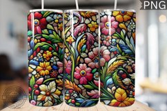 Embroidered Flowers Tumbler Wrap - High Quality 300 Dpi Product Image 1